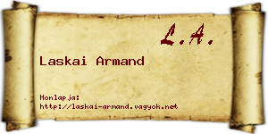 Laskai Armand névjegykártya